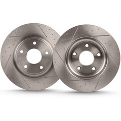 Rear Slotted Brake Rotors For Dodge Grand Caravan 12-2016 For Ram C/V 2012-2015