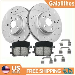 10.8in Front Brake Rotors + Ceramic Brake Pads for Pontiac Vibe Toyota Corolla