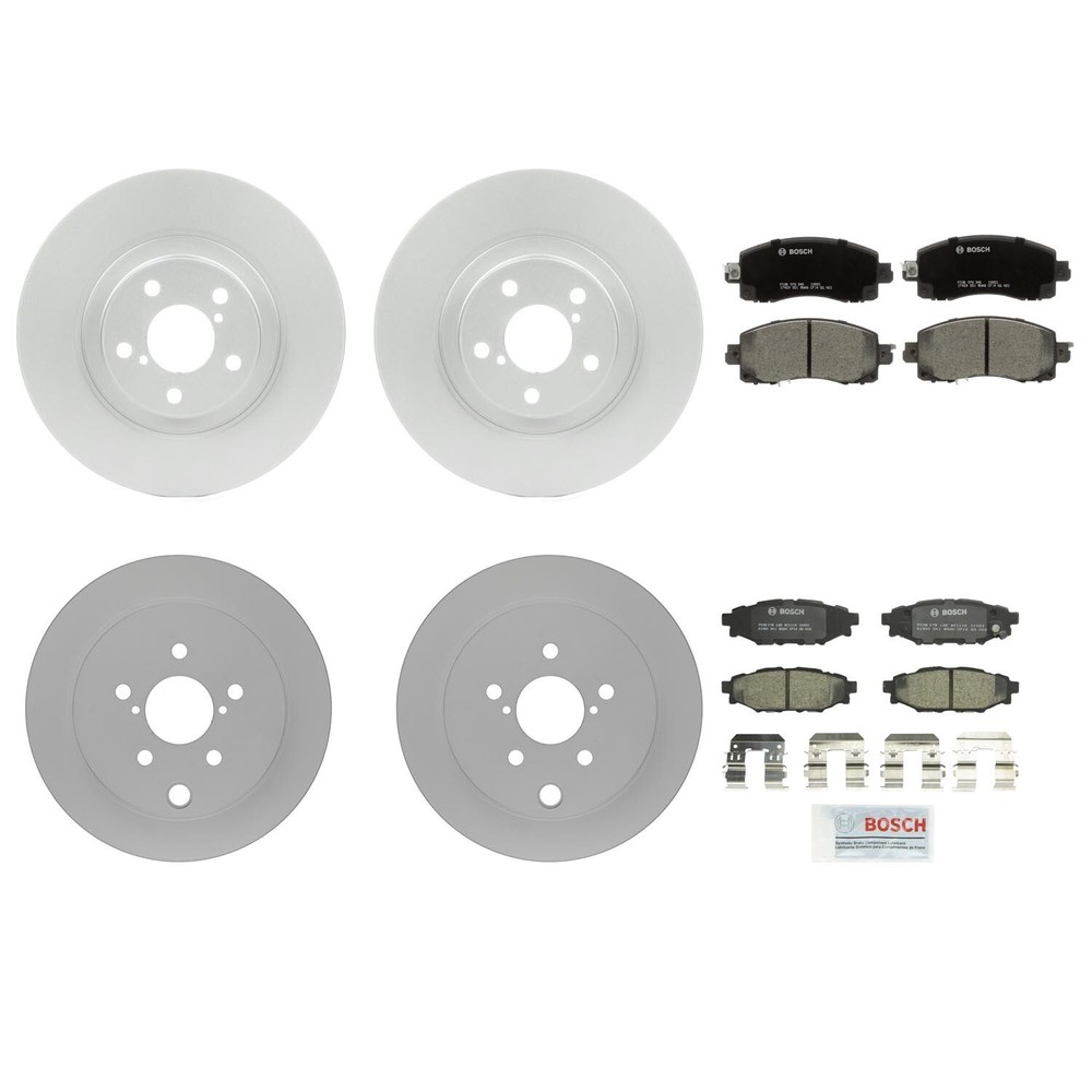 Bosch Front 293.4mm & Rear 273mm Brake Kit Disc Rotors Ceramic Pads For Subaru
