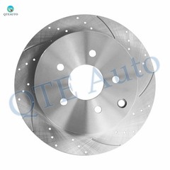 Rear 308mm Drilled Slotted Brake Disc Rotors For 2014-2017 Infiniti QX70