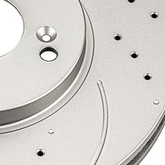 2x Front Drilled Slotted Disc Brake Rotors For 2008-2009 Honda Accord 2.4L L4