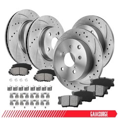 Front and Rear Disc Rotors Brake Pads for 2006-2015 2016 2017 2018 Toyota Rav4