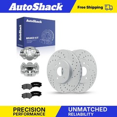 Front Drilled Slotted Brake Rotors Premium Pad Calipers for Buick, LaCrosse 16