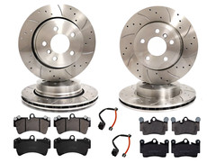 FOR AUDI Q7 VW TOUAREG PORSCHE CAYENNE FRONT REAR D+G BRAKE DISCS PADS 350mm