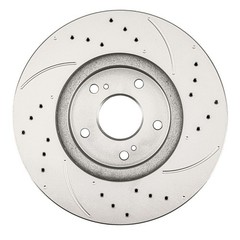 2x Front Drilled Slotted Disc Brake Rotors For 2008-2009 Honda Accord 2.4L L4