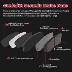 11.89″ Front 12.44″ Rear Rotors Brake Pads for 2008-12 Jeep Liberty Dodge Nitro