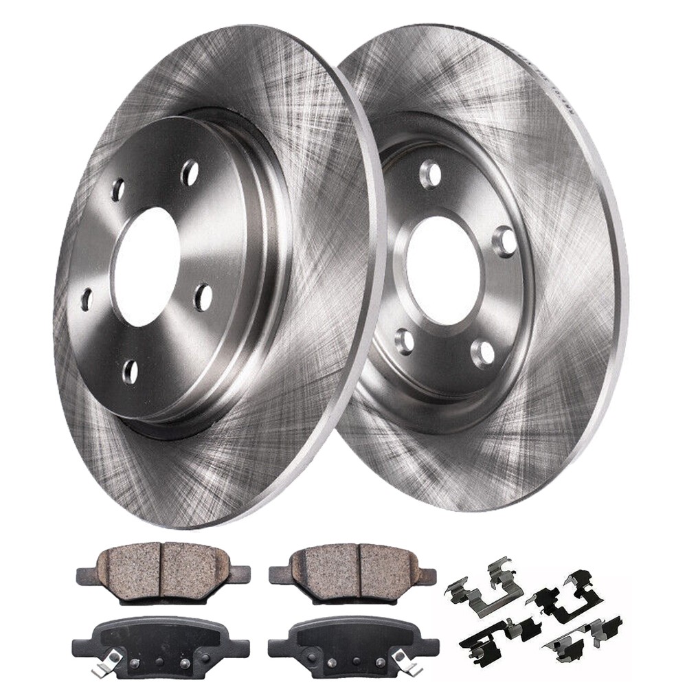 Rear Disc Brake Rotors and Ceramic Brake Pads For Chevrolet Impala 2011-2016