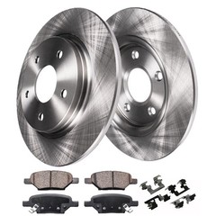 Rear Disc Brake Rotors and Ceramic Brake Pads For Chevrolet Impala 2011-2016