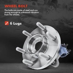 16xFront & Rear Drilled Rotor & Ceramic Brake Pad + Wheel Hub Bearing for Nissan