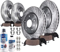 5-Lug Front & Rear Brake Pads Rotors for 2010-2020 Toyota Sienna