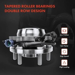 16xFront & Rear Drilled Rotor & Ceramic Brake Pad + Wheel Hub Bearing for Nissan
