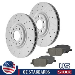 305mm For Jeep Compass Renegade Fiat 500X Front Disc Rotors Ceramic Brake Pads