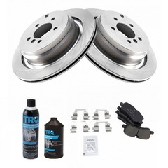 TRQ Brake Pads Rotors Cleaner & Fluid Kit Fits 2006-2009 Land Rover Range Rover