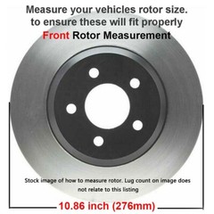 10.86” Front Drilled Slotted Disc Rotors for 2006 2007 Chevy Malibu Pontiac G6