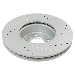 TRQ Performance Drilled Slotted Rotor & Metallic Brake Pad Front Kit