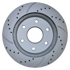 Bison Performance Pair 2 Front Drilled 305mm Brake Rotors for Cadillac Chevy GMC