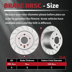 REAR Brake Rotors Pads Kit fit for Nissan Sentra Altima Juke Drilled Brakes