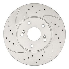 2x Front Drilled Slotted Disc Brake Rotors For 2008-2009 Honda Accord 2.4L L4
