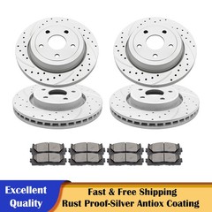 13.78″Front 13.00″Rear Rotors Brake Pads Fit Grand Cherokee Dodge Durango Brakes
