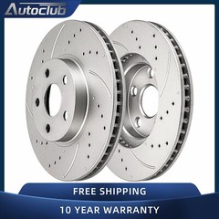 Front Drilled Brake Rotors for 2003 – 08 Toyota Matrix Corolla Vibe -Vented