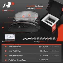 A-Premium Front Drilled Rotors &Ceramic Brake Pads for Ford F-250 F-350 Super