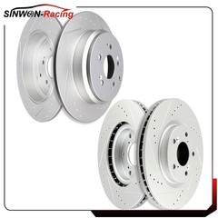 Front&Rear Brake Rotors Drilled Slotted For 2011 2012 2013 2014 Honda Odyssey