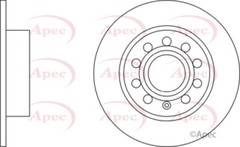Fits Golf Caddy Scirocco Octavia Leon A3 MFD Rear 1x Brake Disc 1K0615601AB