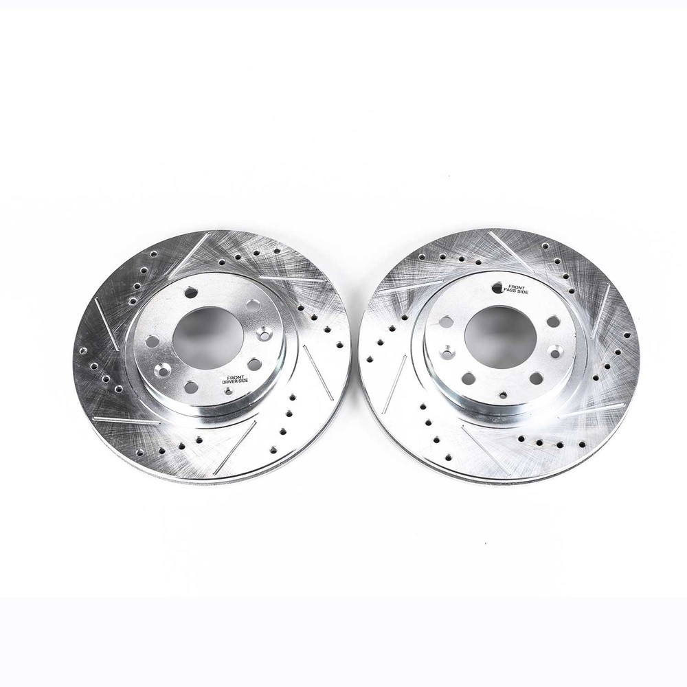 PowerStop Evolution Drilled Slotted Rotors Pair Front For Mazda MX-5 Miata