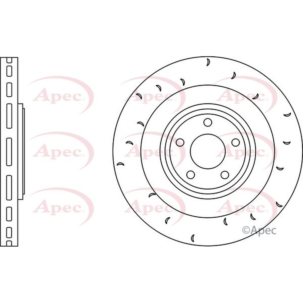 Apec Red Rear Brake Disc DSK2912 – OE High Quality Precision Engineered Part