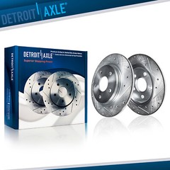 Rear DRILLED Brake Rotors for 2004 2005 2006 2007 2008 2009 – 2013 Mazda 3 2.0L