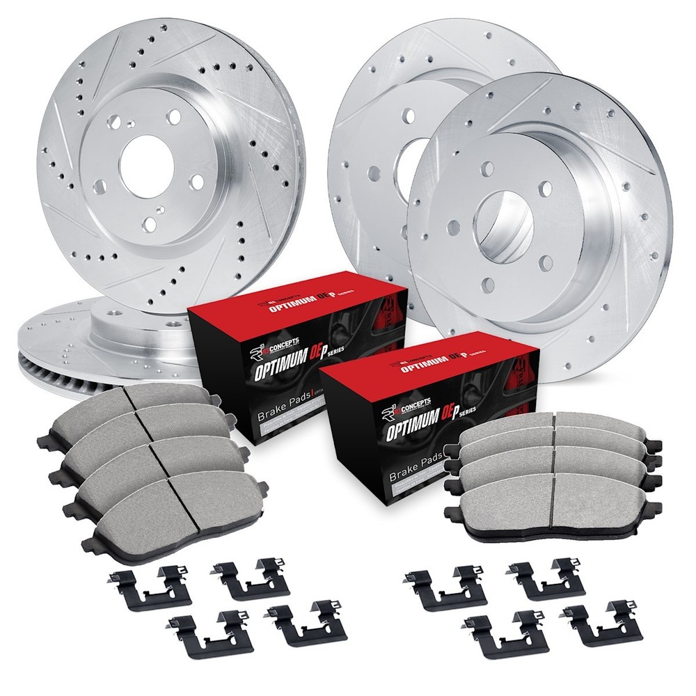 WGUH2-45027 R1 Concepts Brake Disc and Pad Kits 4-Wheel Set Front & Rear