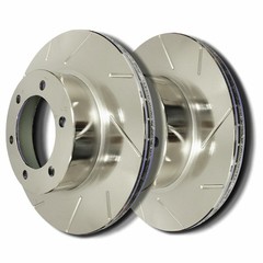 SP Performance T26-256-P Slotted Brake Rotors Zinc Coating L/R Pr Rear