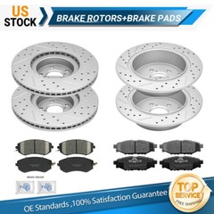 Front & Rear Drilled Slotted Rotors Brake Pads for Subaru Forester XV Crosstrek