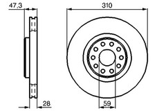 Bosch 0 986 478 669 brake disc for Alfa Romeo, Lancia