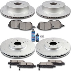 Brake Pads And Rotors Discs Front And Rear For Nissan MURANO 2003-2005 Drilled