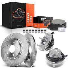 Disc Brake Rotor & Pads + Hub Bearing for Dodge Grand Caravan Chrysler Ram Rear