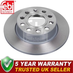 Febi Rear Brake Discs Fits Skoda Octavia VW Golf Caddy Scirocco AudiA3 Seat Leon