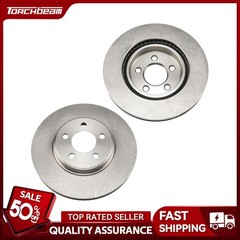 Pair of Front Vented Brake Rotors Fits 2020-2023 Dodge Charger 3.6L Coated 53022