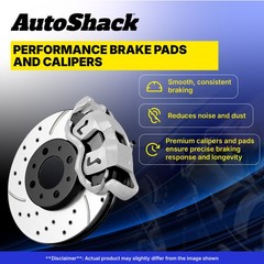 Front Rear Drilled Slotted Brake Rotors Pads Calipers for VW Jetta 2006-2008