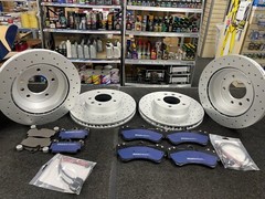 AUDI Q7 VW TOUAREG PORSCHE CAYENNE FRONT REAR DRILLED BRAKE DISCS PADS WIRES