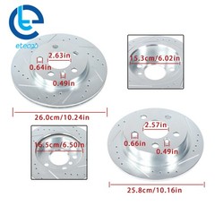 For Mini Cooper F56/F57 2015-2016 L3 1.5L Drilled Brake Rotor & Brake Pads