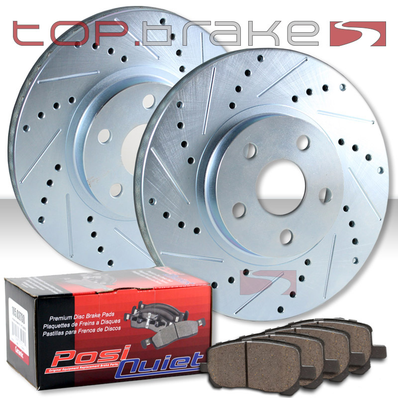 FRONT TOPBRAKES Drill Slot Brake Rotors + Ceramic Pads TBP14999