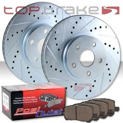 FRONT TOPBRAKES Drill Slot Brake Rotors + Ceramic Pads TBP14999