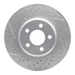 For Jaguar F-Pace 21-24 DFC Drilled & Slotted Front Driver Side Brake Rotor