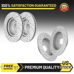 275mm Front and 281mm Rear Drilled Rotors for 2006-2018 Toyota Rav4 Lexus HS250H