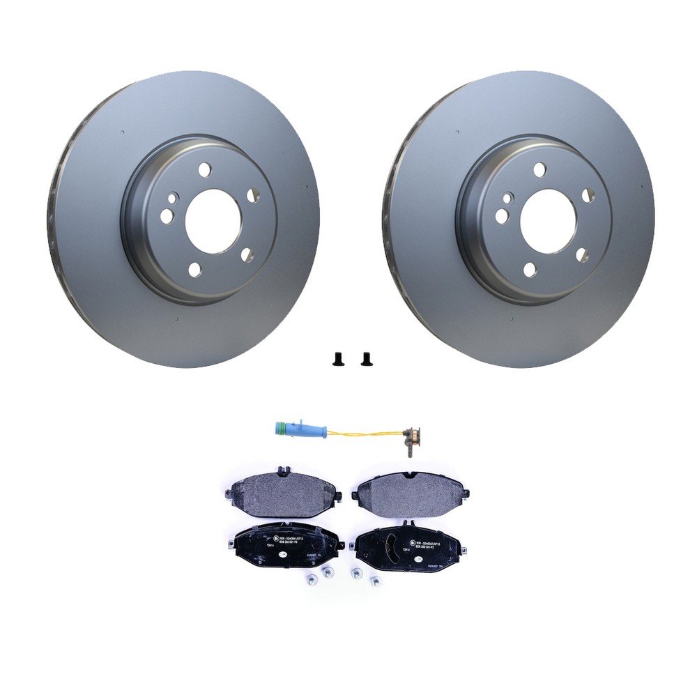 Hella Front Rotors Low-Met Disc Brake Pad Kit For Benz C300 W205 E300 W213 2.0