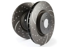 EBC GD411 Turbo-Groove Rear Brake Discs 239 mm Solid for 1991-2001 Honda Civic