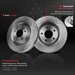 Front Disc Brake Rotors & Ceramic Brake Pads for Ford Edge 2007-2014 Lincoln MKX