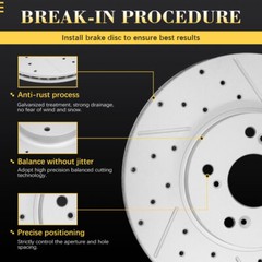 Front Rear Drilled Brake Rotors Pads For Town & Country Grand Caravan Journey VW