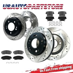 Front Rear Drilled Rotor Brake Pad for Dodge Challenger Challenger 300 2012 2013
